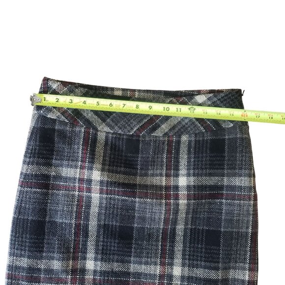 Eddie Bauer Womens Plaid Wool Blend Skirt Size 4 Dark Academia Preppy Classic - Picture 8 of 8